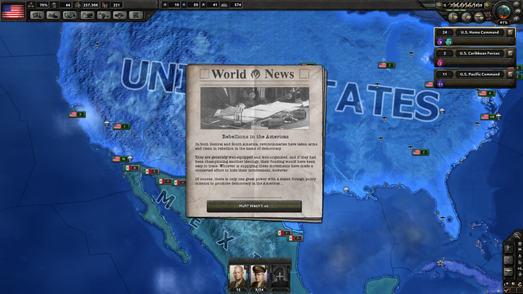 Hearts of Iron IV AAR - U.S.-backed civil wars