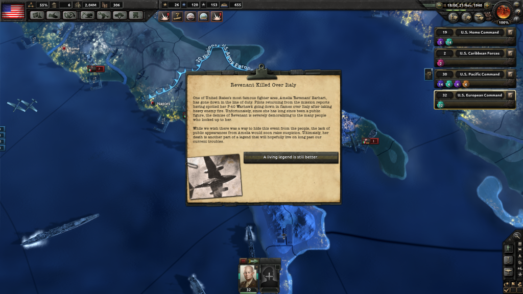 Hearts of Iron IV AAR - The Death of Amelia Earhart