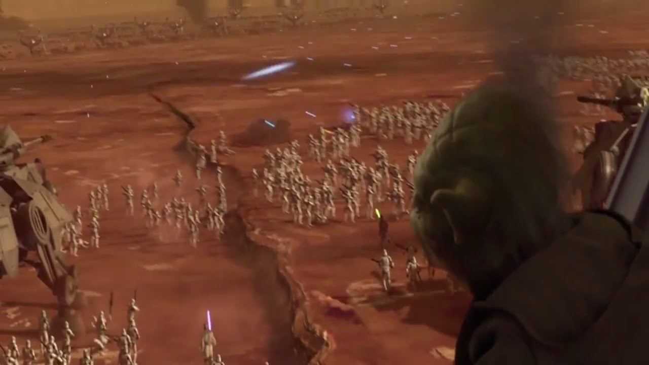  Star Wars, When Yoda appears in Geonosis in Attack of The Clones